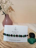 Armband mit Malachit & Obsidian