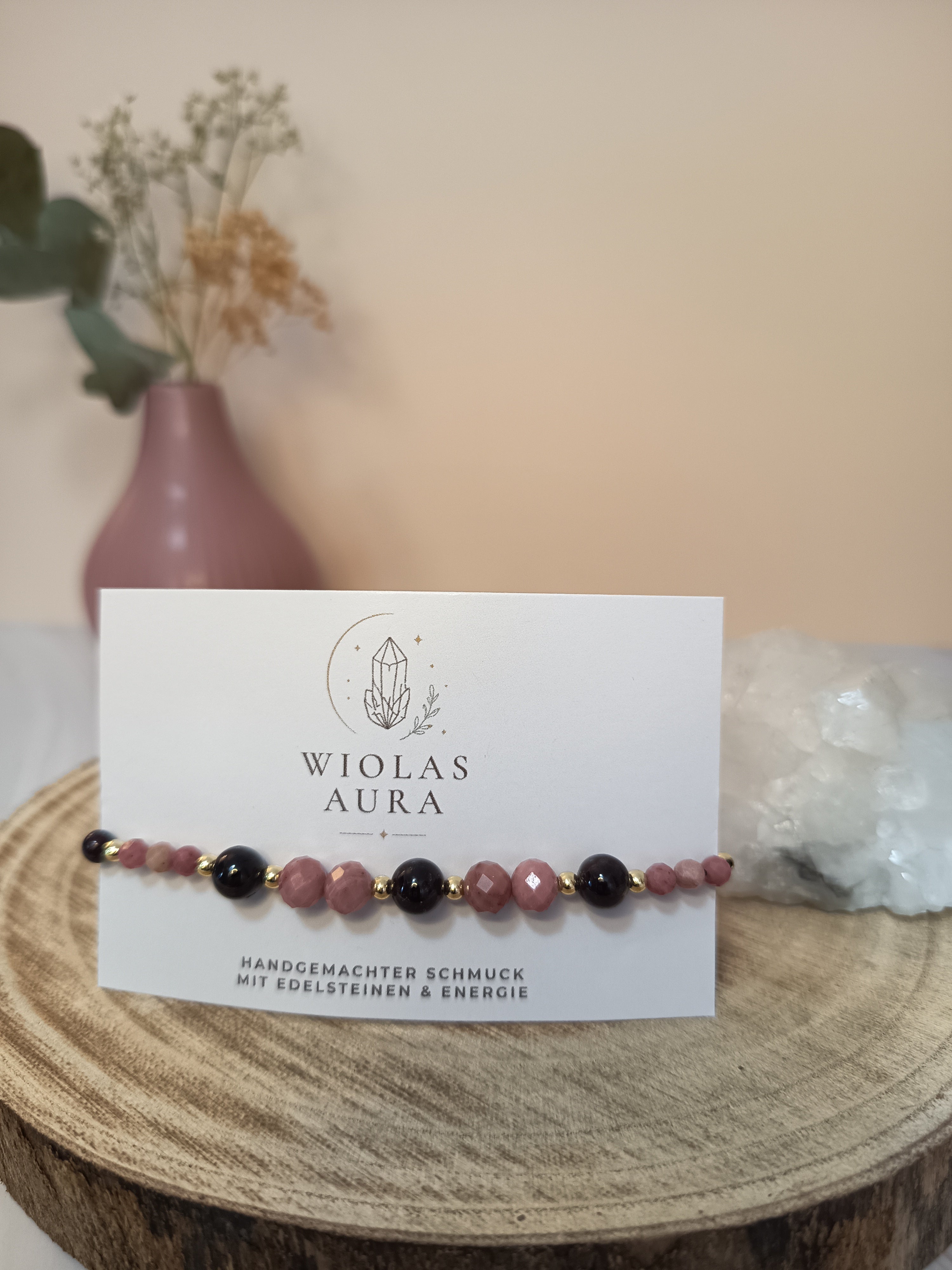 Armband mit Rhodonit & Granat