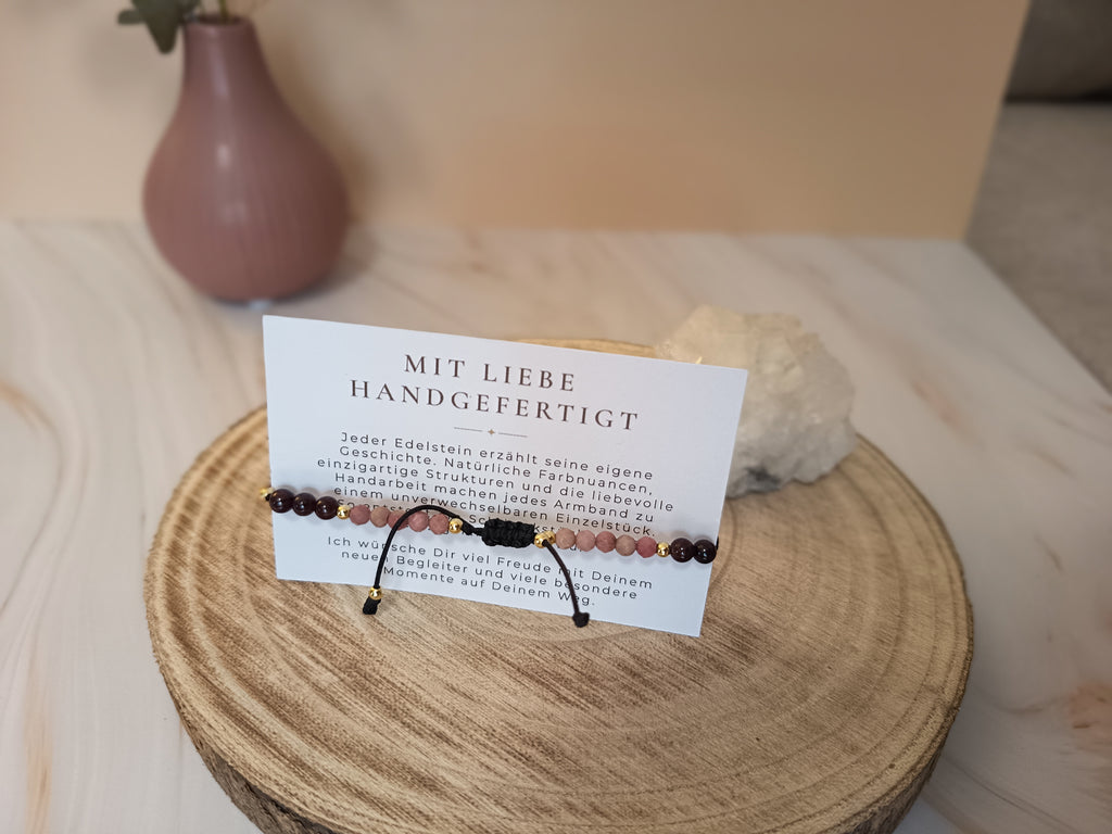 Armband mit Rhodonit & Granat