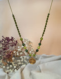 Halskette / Choker mit Olivin