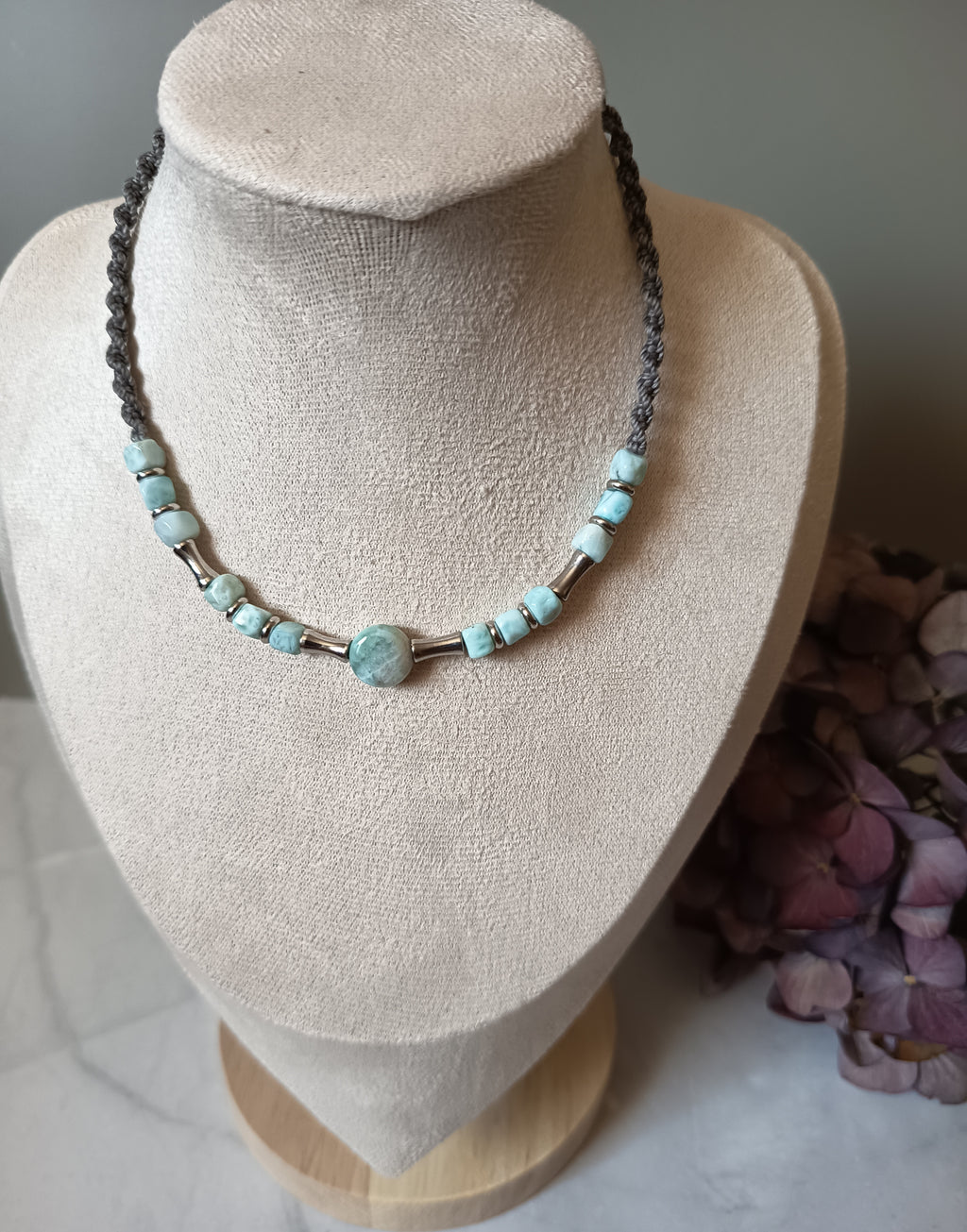 Halskette Choker mit Larimar
