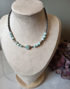 Halskette Choker mit Larimar